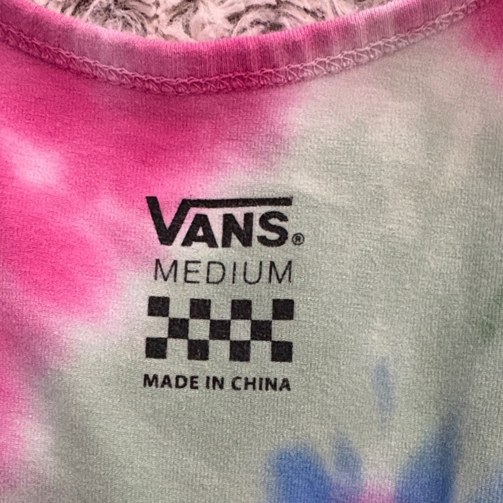 Vans Spiral Tie-Dye Tank Bodysuit in Blue Pink Green - Picture 4 of 6